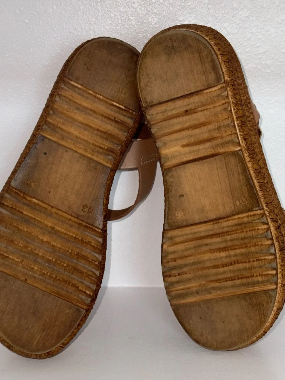 Steve Madden Tan Woven Espadrille Platform Sandals